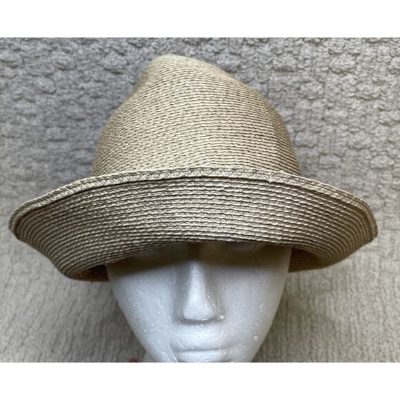 Patricia Underwood Natural Straw Bucket Hat OS Sisal Woven